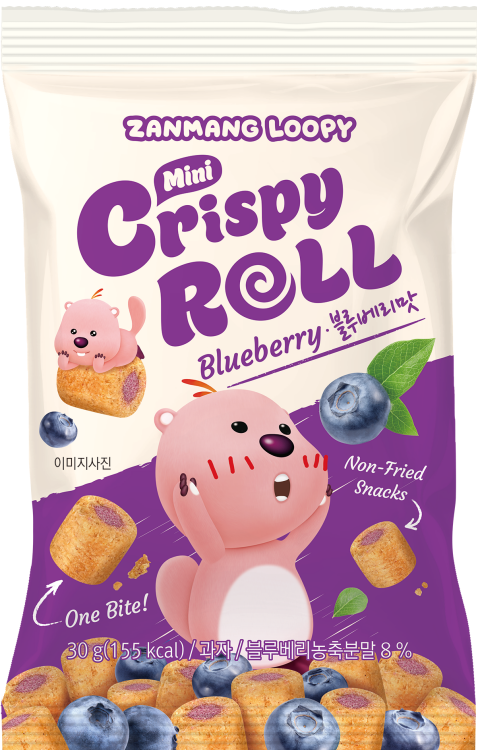 Zanmang Loopy Blueberry Crispy Roll 30g