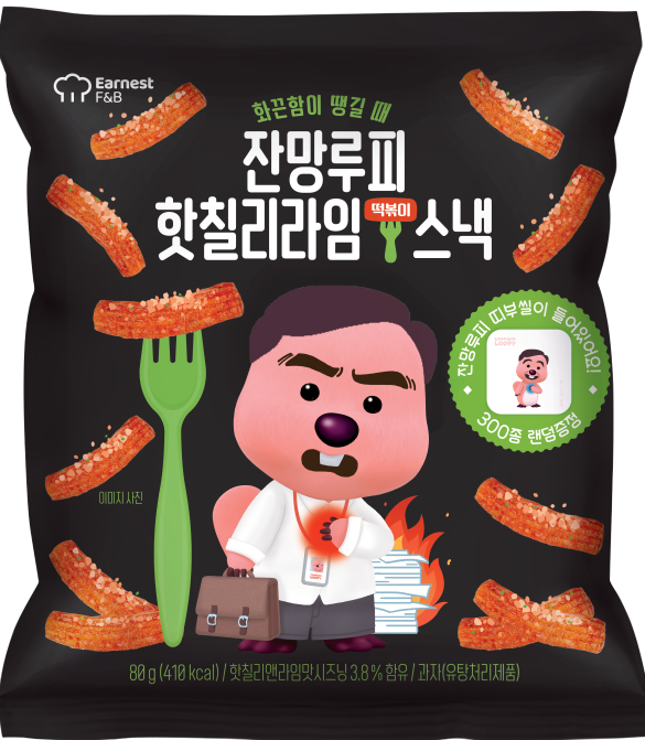 Zanmang Loopy Hot Chili Lime Tteokbokki Snack 80g