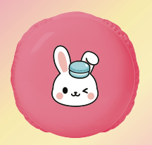 Macaron Lip Scrub - Strawberry 10ml